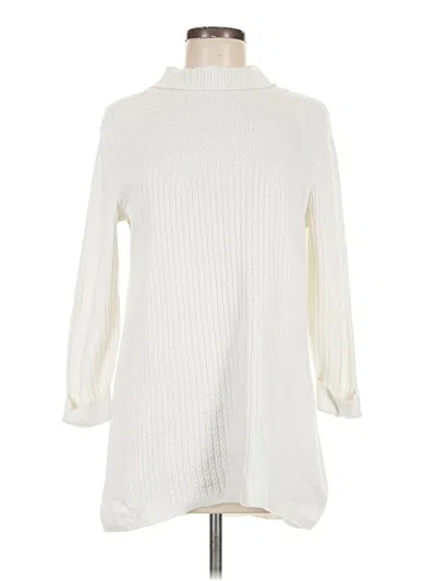 Pre-owned Lands' End Turtleneck Sweater In Ivory