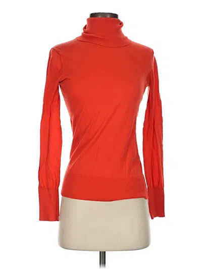 Pre-owned Lands' End Turtleneck Sweater In Orange