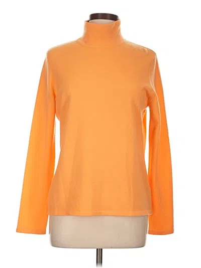 Pre-owned Lands' End Turtleneck Sweater In Orange