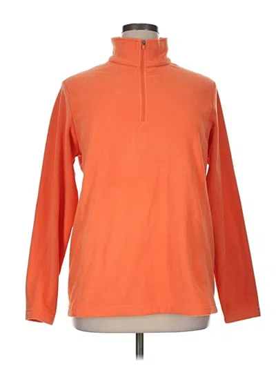 Pre-owned Lands' End Turtleneck Sweater In Orange