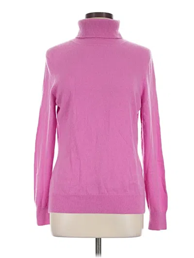 Pre-owned Lands' End Turtleneck Sweater In Pink