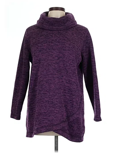 Pre-owned Lands' End Turtleneck Sweater In Purple
