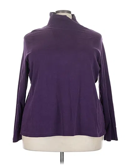 Pre-owned Lands' End Turtleneck Sweater In Purple