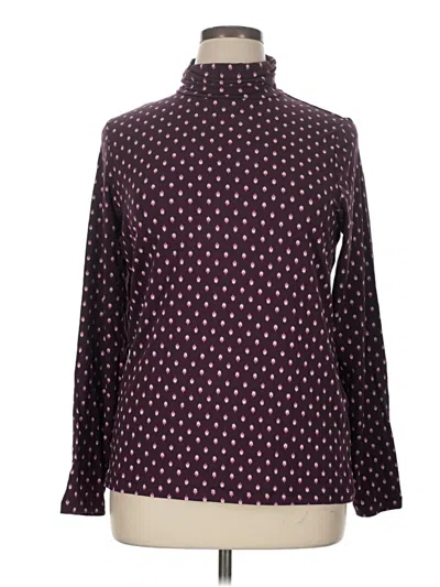 Pre-owned Lands' End Turtleneck Sweater In Purple