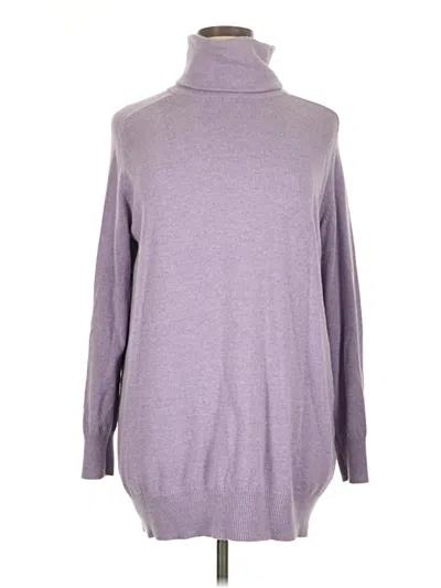 Pre-owned Lands' End Turtleneck Sweater In Purple