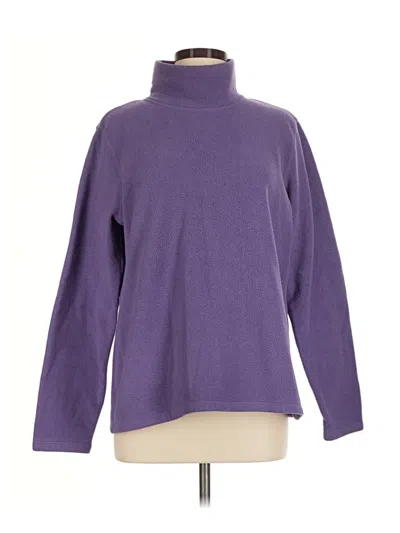 Pre-owned Lands' End Turtleneck Sweater In Purple