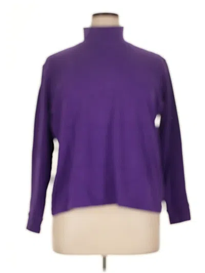 Pre-owned Lands' End Turtleneck Sweater In Purple