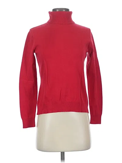 Pre-owned Lands' End Turtleneck Sweater In Red