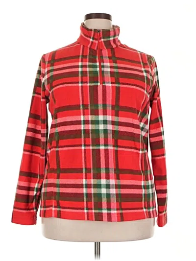 Pre-owned Lands' End Turtleneck Sweater In Red