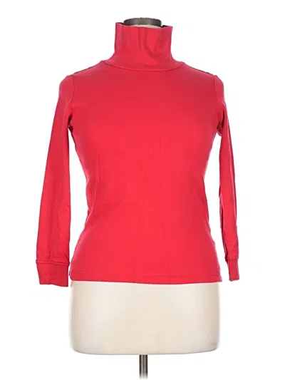 Pre-owned Lands' End Turtleneck Sweater In Red