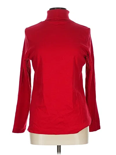 Pre-owned Lands' End Turtleneck Sweater In Red