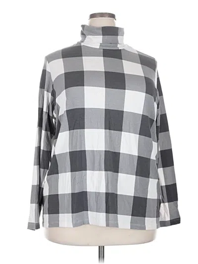 Pre-owned Lands' End Turtleneck Sweater In Silver