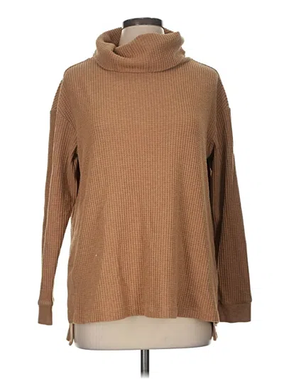 Pre-owned Lands' End Turtleneck Sweater In Tan
