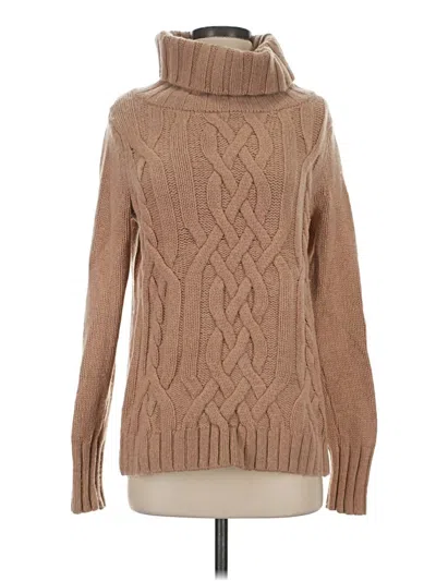 Pre-owned Lands' End Turtleneck Sweater In Tan