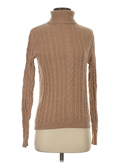 Pre-owned Lands' End Turtleneck Sweater In Tan