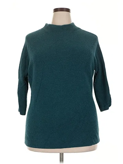 Pre-owned Lands' End Turtleneck Sweater In Teal