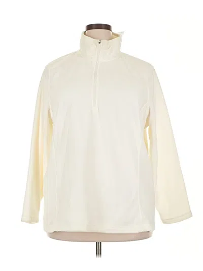 Pre-owned Lands' End Turtleneck Sweater In White