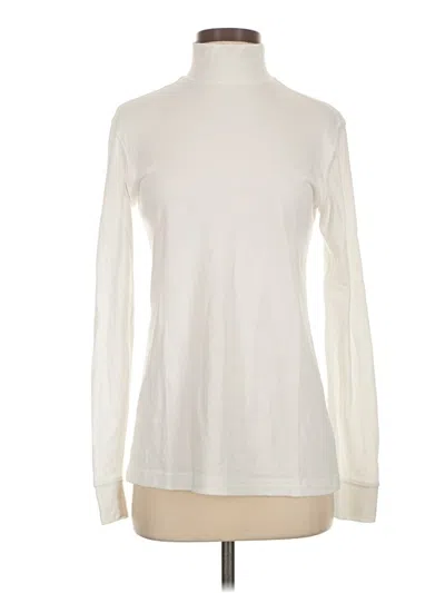 Pre-owned Lands' End Turtleneck Sweater In White