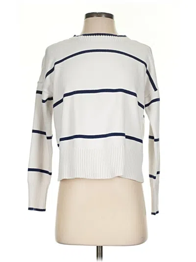 Pre-owned Lands' End Turtleneck Sweater In White