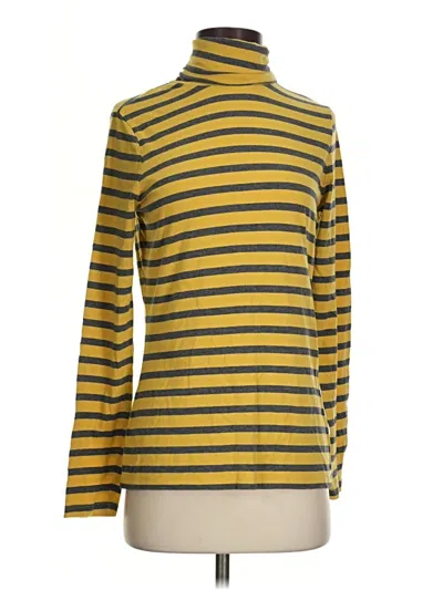 Pre-owned Lands' End Turtleneck Sweater In Yellow