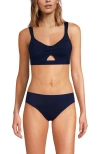 Lands' End Twist Front Bikini Top In Blue