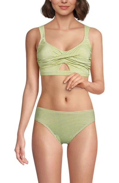 Lands' End Twist Front Bikini Top In Green