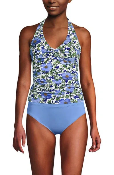 Lands' End Twist Halter Tankini Top
