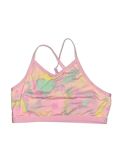 Pre-owned Lands' End Kids'  Two Piece Swimsuit In Pink