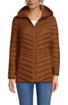 Lands' End Ultralight Packable Down Jacket In Brown