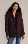 Lands' End Ultralight Packable Down Jacket In Burgundy