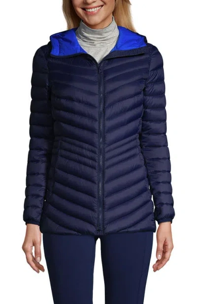 Lands' End Ultralight Packable Down Jacket In Deep Sea Navy