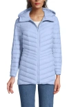 Lands' End Ultralight Packable Down Jacket In Light Cornflower