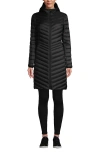 Lands' End Ultralight Packable Long Down Coat In Black
