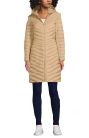 Lands' End Ultralight Packable Long Down Coat In Nude