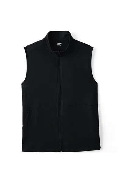 Lands' End Unisex Big Rapid Dry Knit Zip Vest In Black