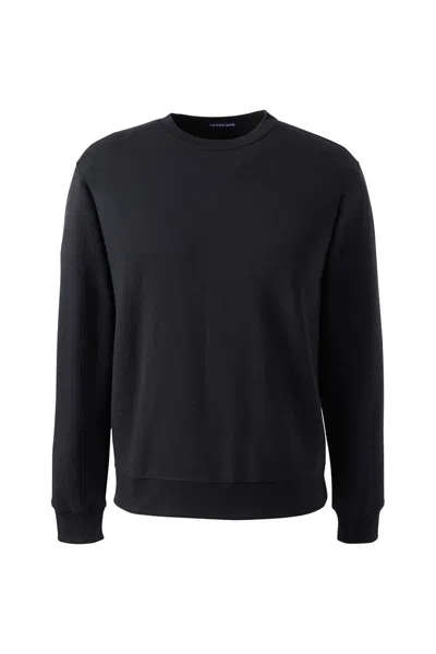 Lands' End Unisex Crewneck Sweatshirt In Black