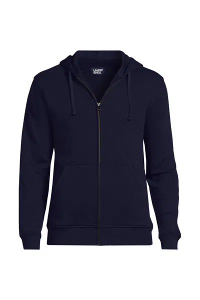 Lands' End Unisex Full Zip Hoodie Sweatshirt In Blue