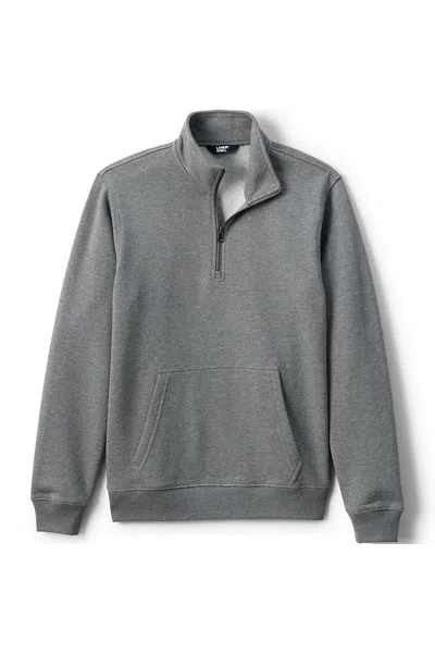 Lands' End Unisex Long Sleeve Quarter Zip Mock Neck Sweatshirt In Multi