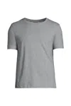 Lands' End Unisex Big Short Sleeve Basic Jersey T-shirt In Gray