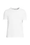 Lands' End Unisex Short Sleeve Basic Jersey T-shirt In White