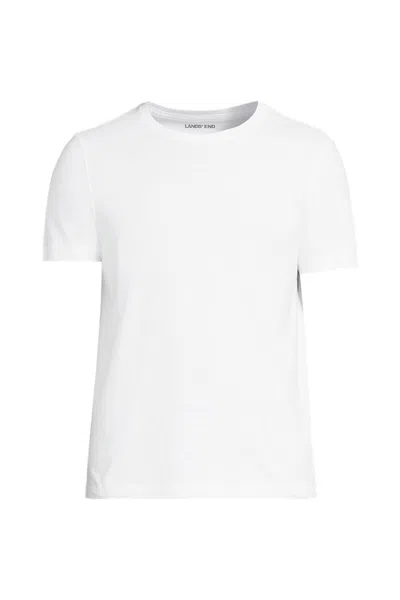 Lands' End Unisex Short Sleeve Basic Jersey T-shirt In White