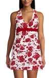 Lands' End V-neck Racerback Flutter Tankini In Multi