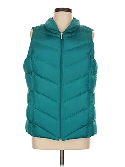 Pre-owned Lands' End Vest In Blue