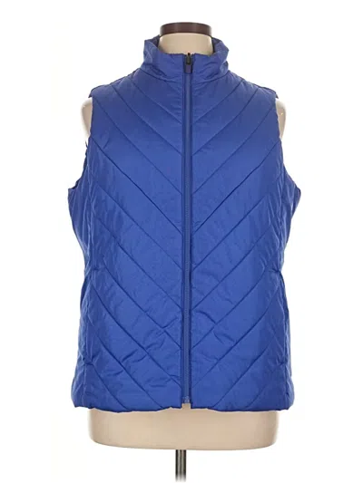 Pre-owned Lands' End Vest In Blue