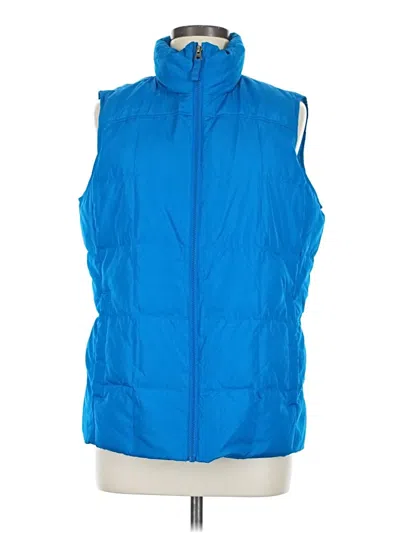 Pre-owned Lands' End Vest In Blue