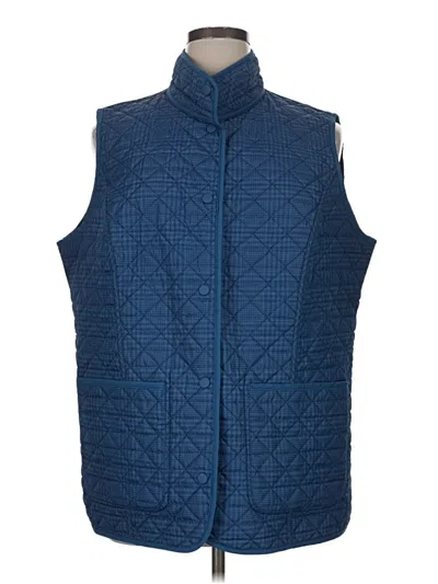 Pre-owned Lands' End Vest In Blue