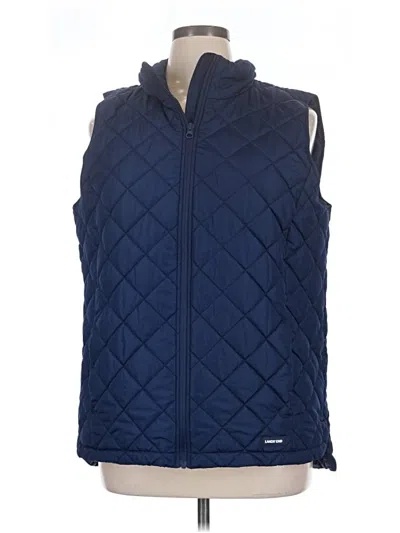 Pre-owned Lands' End Vest In Blue