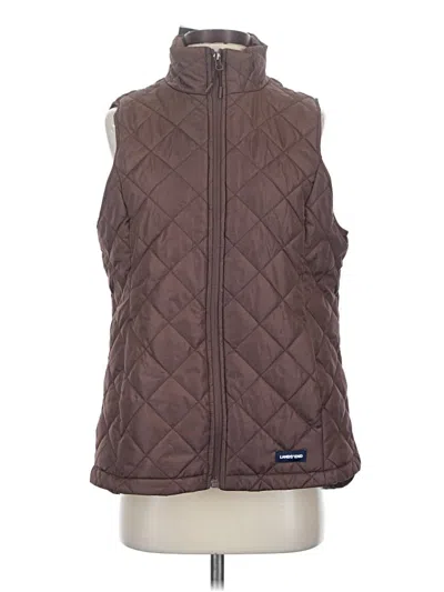 Pre-owned Lands' End Vest In Brown