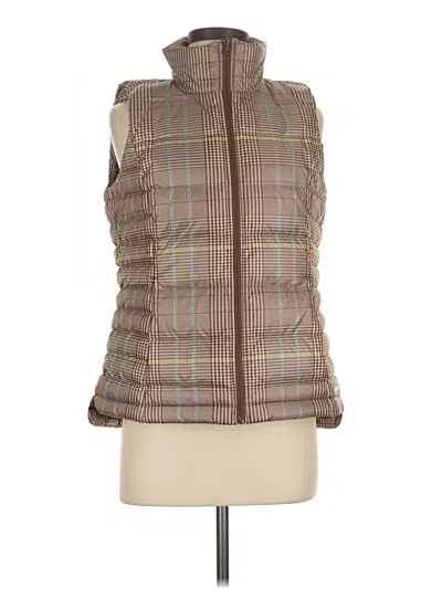 Pre-owned Lands' End Vest In Brown
