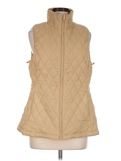 Pre-owned Lands' End Vest In Gold